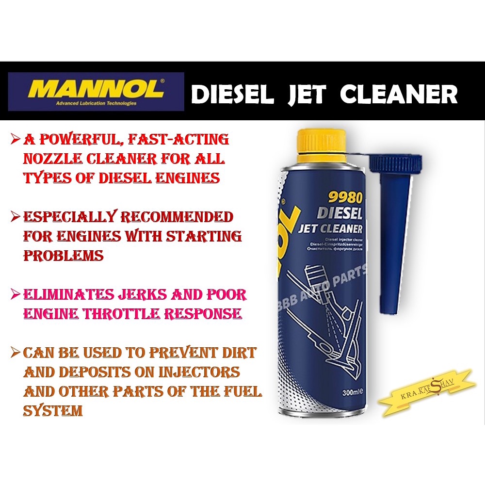 Mannol 9980 Diesel Jet Cleaner (300ml) for Diesel Engine Fuel Injector