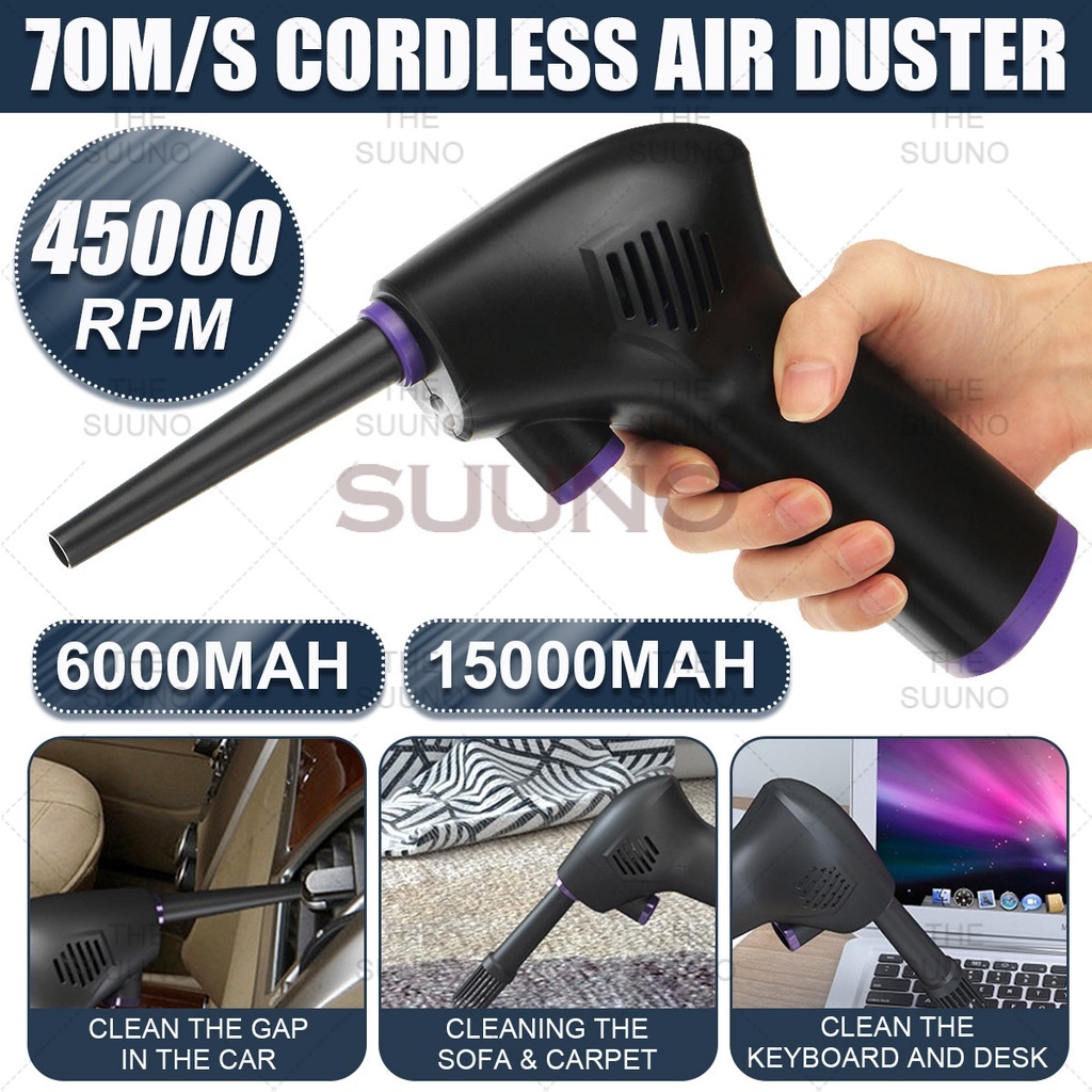 45000RPM Cordless Air Duster New Electric Improved Portable Air Blower for Computer Cleaning Alternative