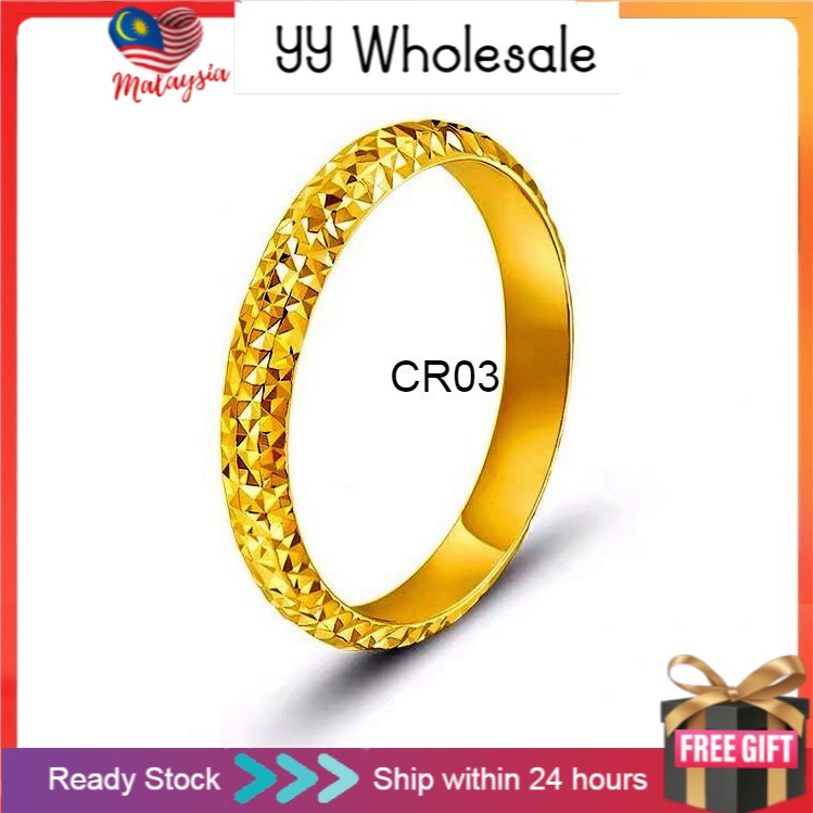 Yywholesale Cincin Belah Rotan Cr03 Cincin Emas Korea Gold Ring Cincin Emas Bangkok Cincin Tunang Cincin Kahwin Gold Shopee Malaysia