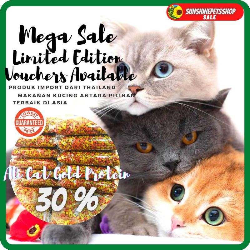 Makanan Kucing Murah 900g AliCat Gold