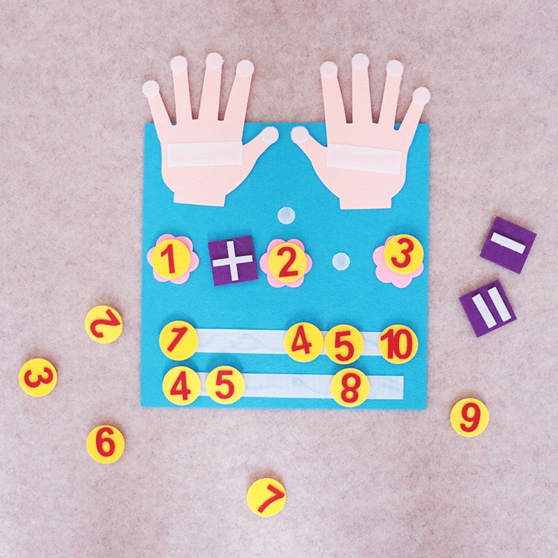Have Premium Kid Montessori Math Toy Felt Finger Numbers Puzzle Matching Toddler Counting Fingers Intelligence Early ... - Image 5