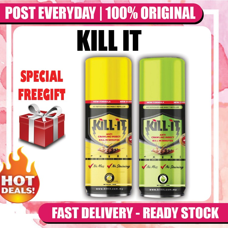 Kill It Spray Lipas Dr Fresh Ikillz Raco Killit Bunuh Lipas Serangga Original HQ (150ml)