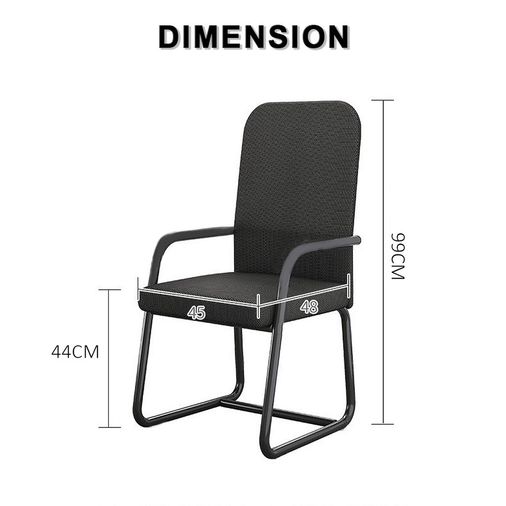 READY STOCK FINSSO: Dore 303 Office Chair Black Ergonomic Kerusi Pejabat