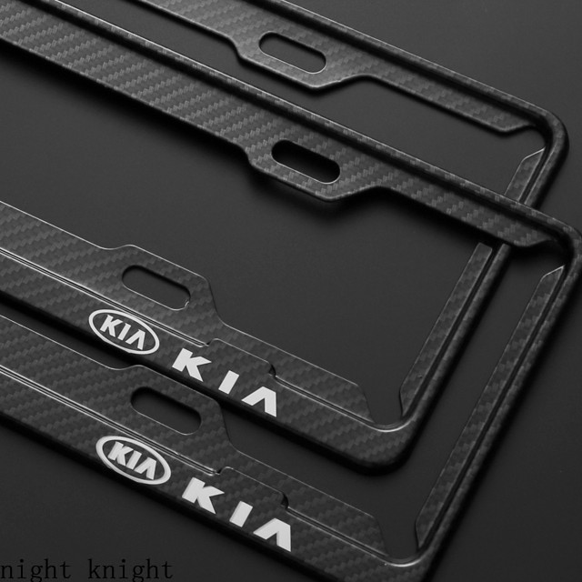 Carbon Fiber Pattern License Plate Protection Frame Suitable for Kia K3