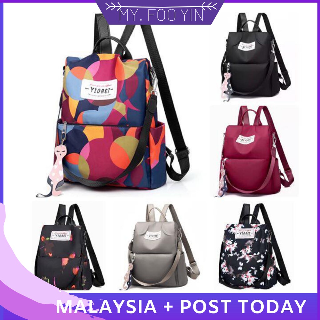 B36 Ready Stock MYFOOYIN Yiobei Backpack Premium Casual Grand Warni Backpack PU Bags Travel Casual Bag Shoulder Beg