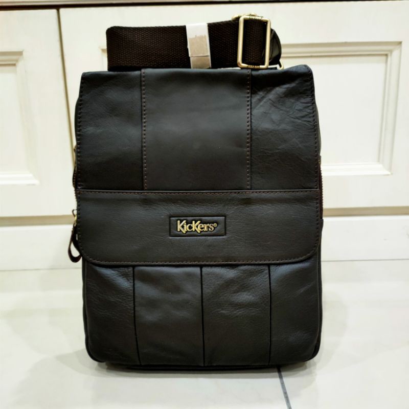 Kickers Leather Sling Bag Shopee Malaysia