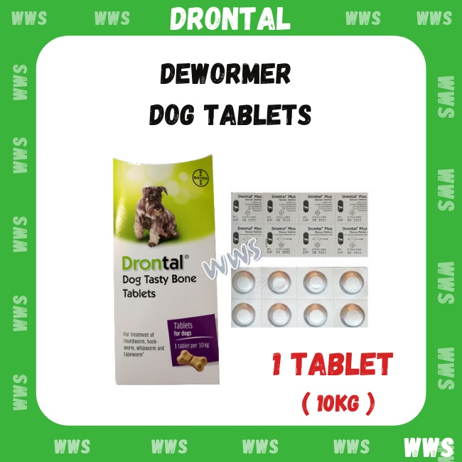Drontal For dog Deworm Tablet ( 1 tablet for 10kg ) 1 Tablet ( No Box ) Shopee Malaysia