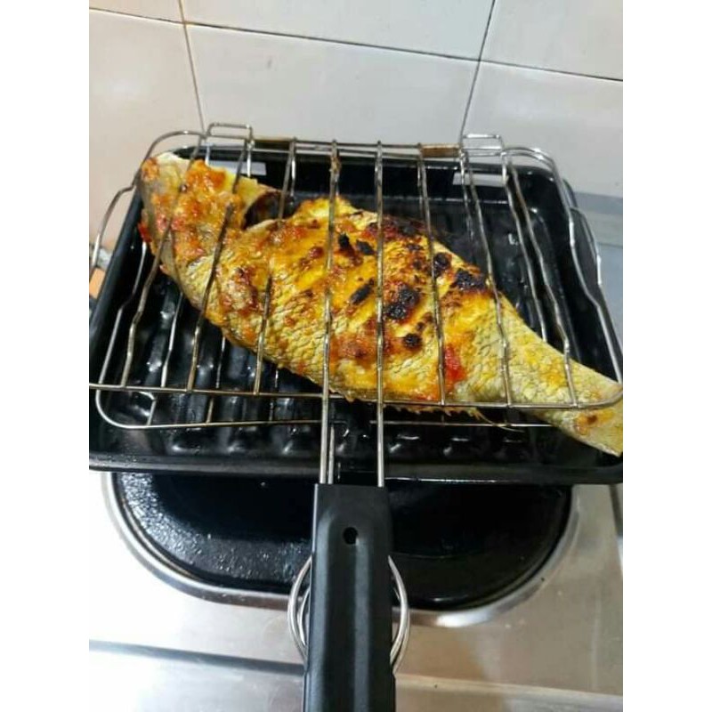 Pemanggang Ikan Dapur Gas Pembakar Ikan Bbq Grill Daun Pisang Ikan Bakar Shopee Malaysia