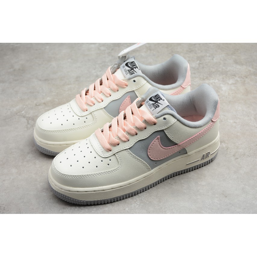 white grey and pink air force 1