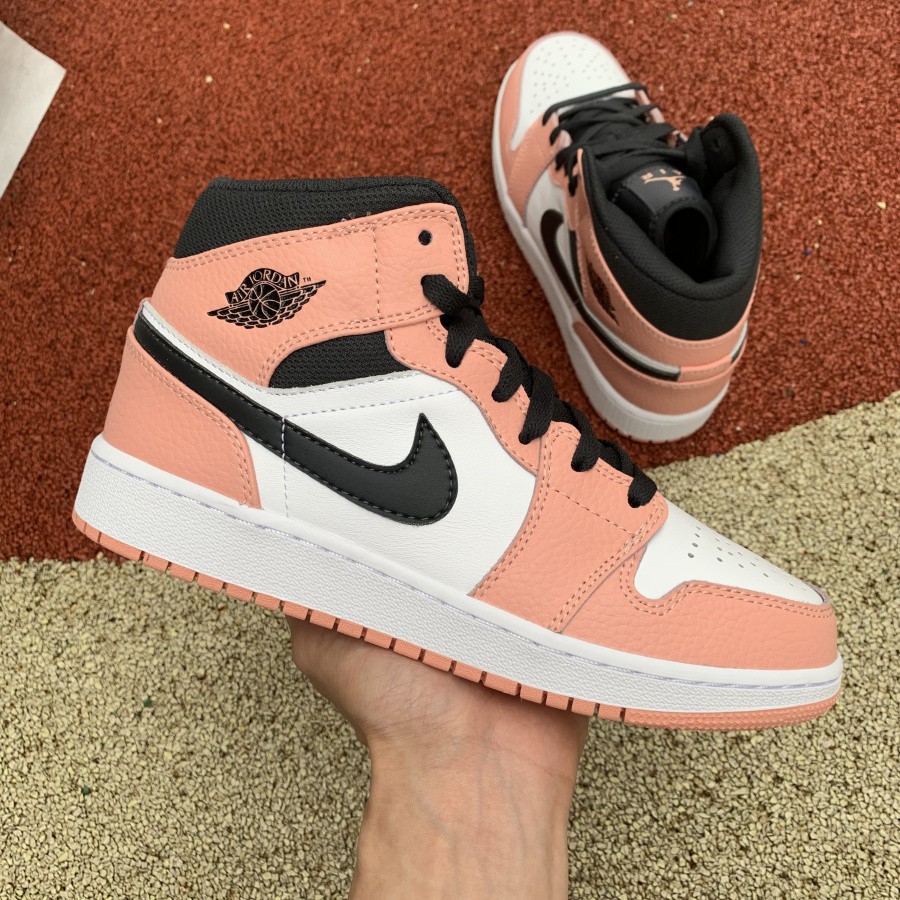 jordan 1 mid pink and white