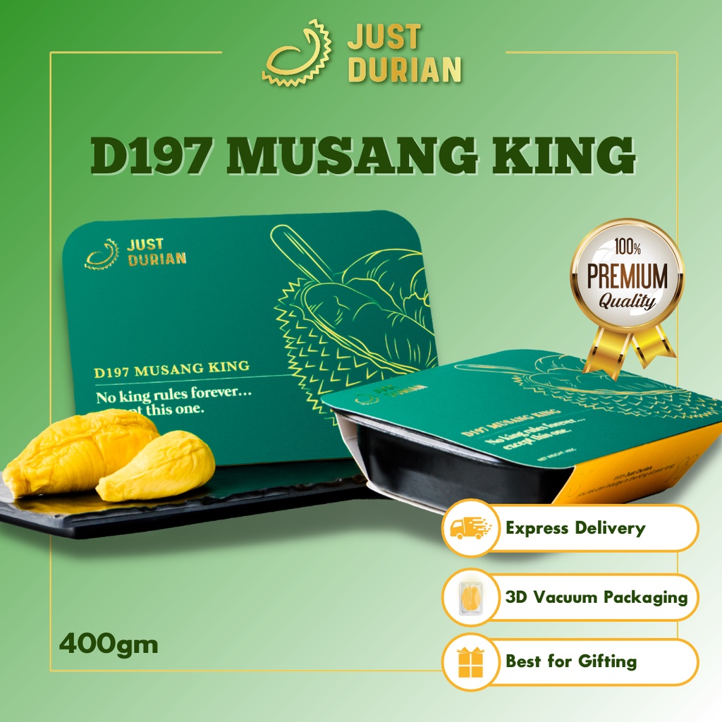 [400g] D197 Musang King Fresh Frozen Durian Pulp