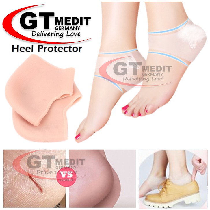 2 PCS Breathable Anti Crack Moisturizing Heel Protector Silicone Gel Sock Feet Support Pain Relief Cushion Pads