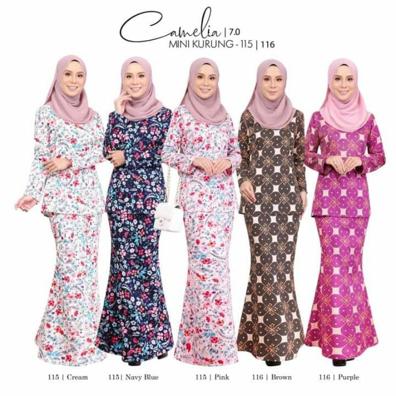 CAMELIA 7 0 MINI KURUNG  ENGLISH COTTON Shopee Malaysia