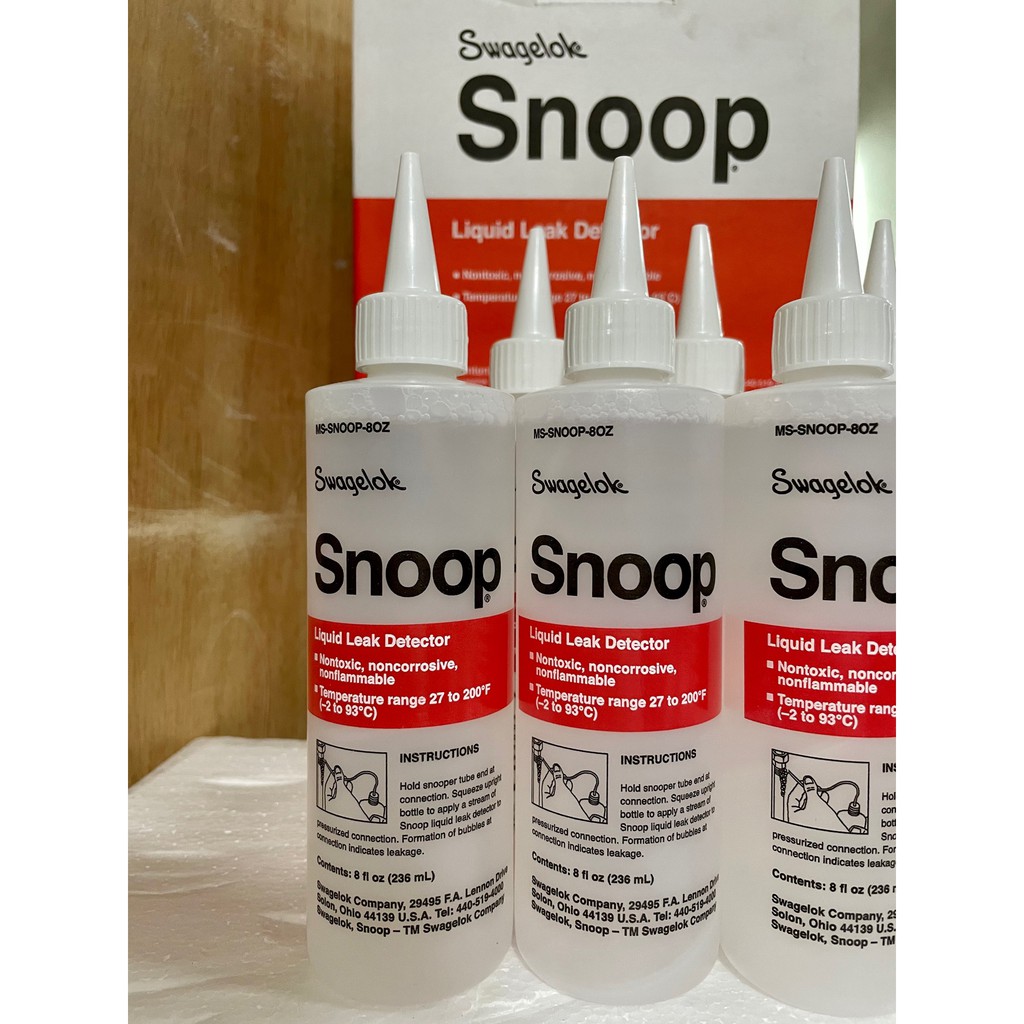 Swagelok Snoop® Liquid Leak Detector, 8 oz. (236 mL) Bottle Shopee