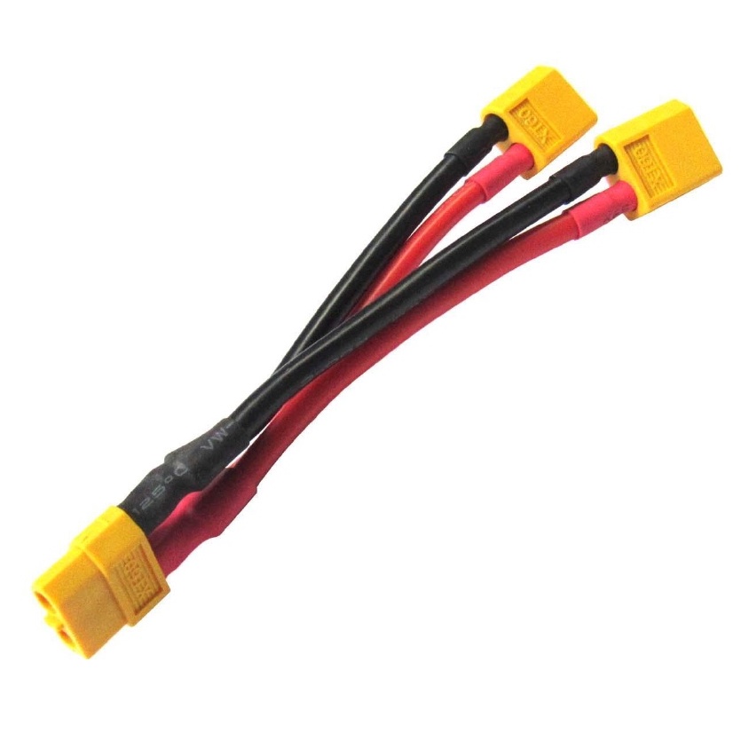 Xt60 Parallel Battery Connector Adaptor 12AWG Dual Extension Y Splitter