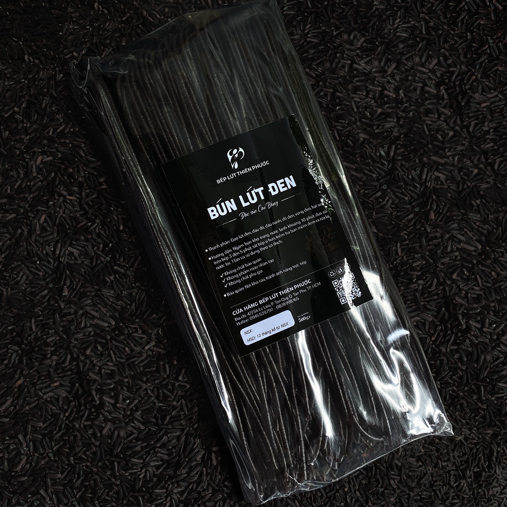 Diet Black Brown Rice Vermicelli (Delicious Type) 500GR Premium EAT CLEAN Weight Loss Black