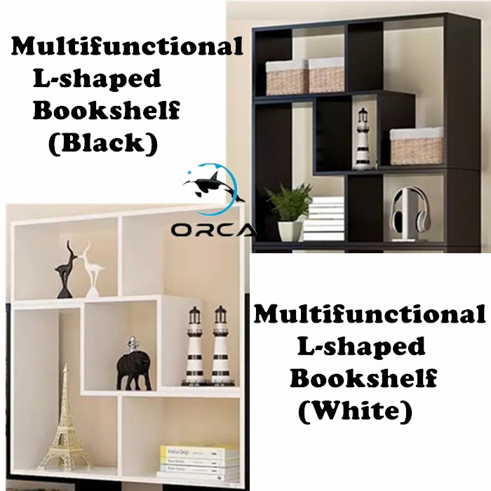 2 Pcs L Shape Cabinet Multi Color, Multi Colored Bookcase