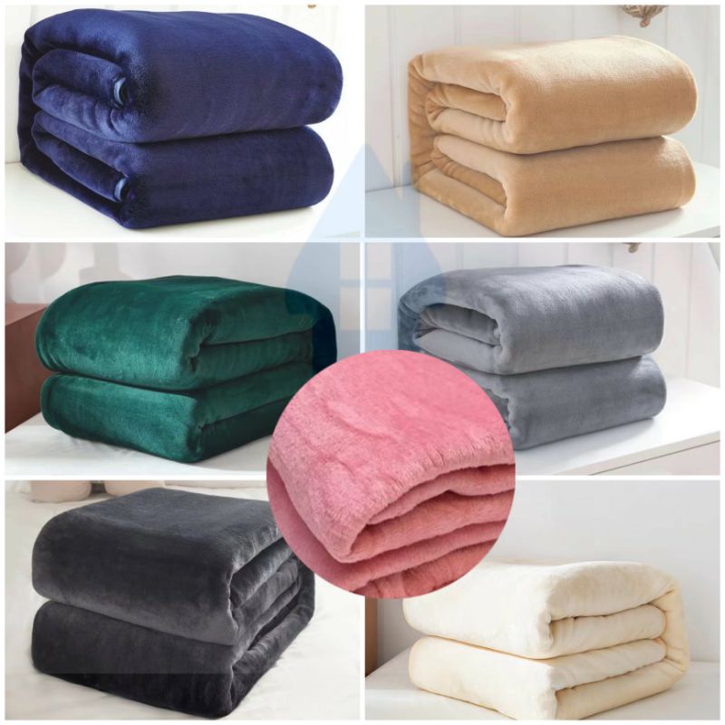 Selimut Baldu Gebu Flannel Velvet Plush Throw Blanket Sofa Office silky and comfortable Blanket法兰绒天鹅绒毛绒毯子