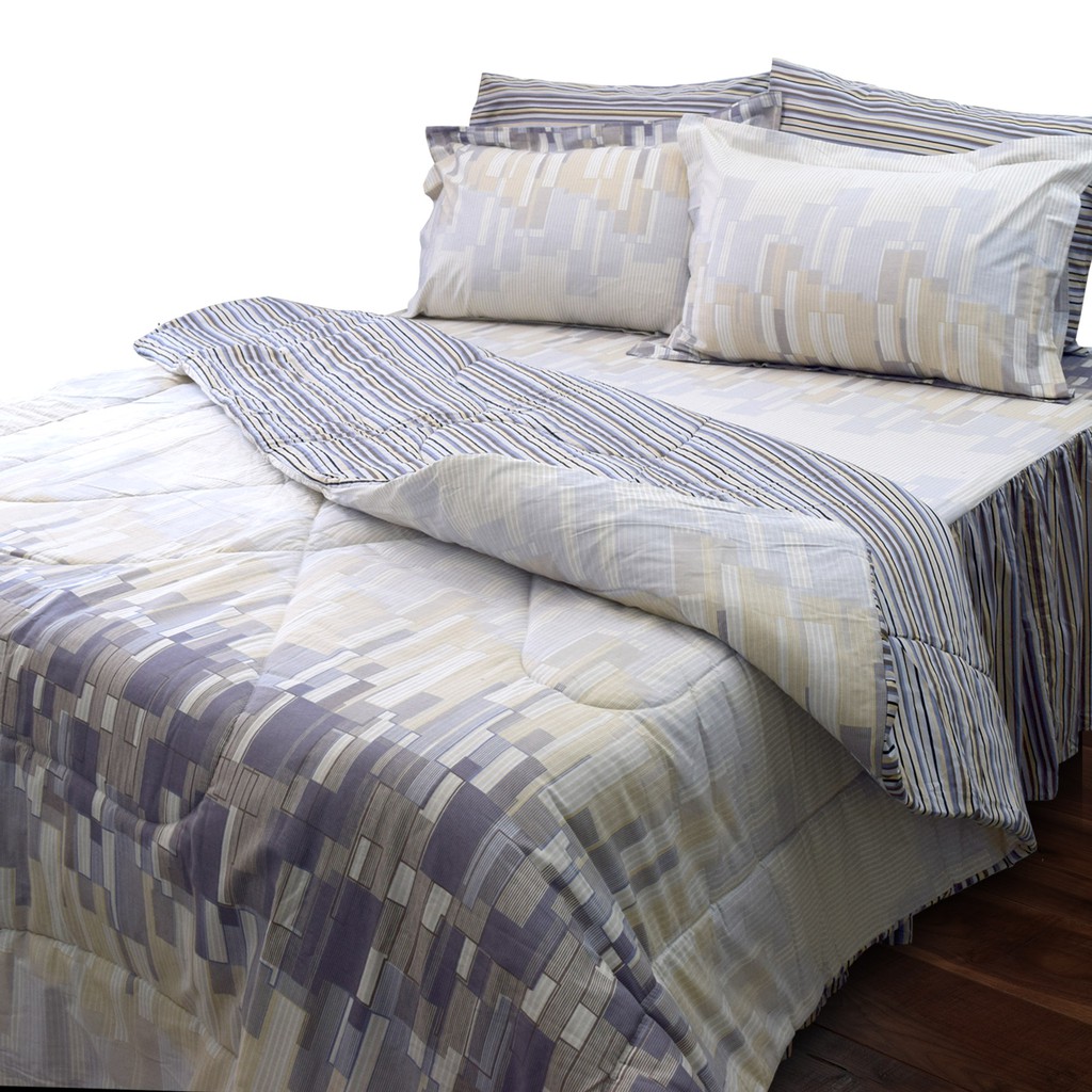 Essina Warm Pixel 100 Cotton Bedspread Set Comforter With