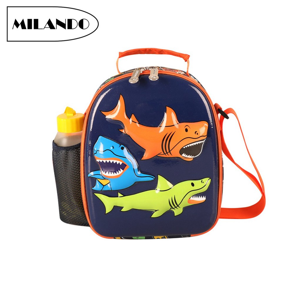 MILANDO Kid Children 3D Insulator Lunch Bag Sling Bag With Bottle Holder (Type 3)