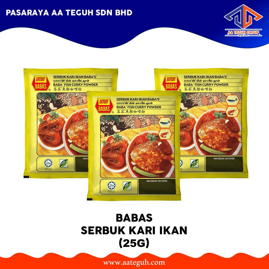 Babas Serbuk Kari Ikan Ikan Pedas Daging Daging Pedas 25gm Shopee Malaysia