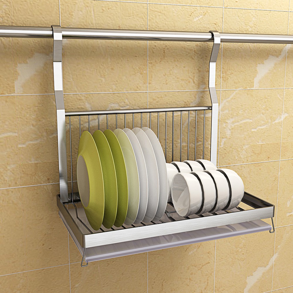 Stainless Steel Kitchen Rack Wall Hanging Wall Knife Rack Seasoning Dish Rack Hanging Rack Hanging Rod Shopee Malaysia