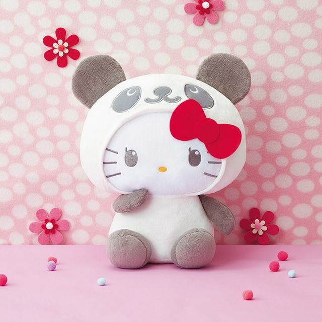 hello kitty panda plush