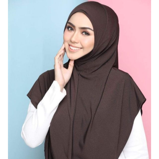 Tudung Sarung Berdagu Size L Awning Moscrepe Lembut | Shopee Malaysia