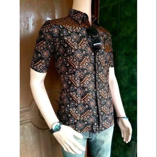 Kemeja Cotton Corak Batik | Shopee Malaysia