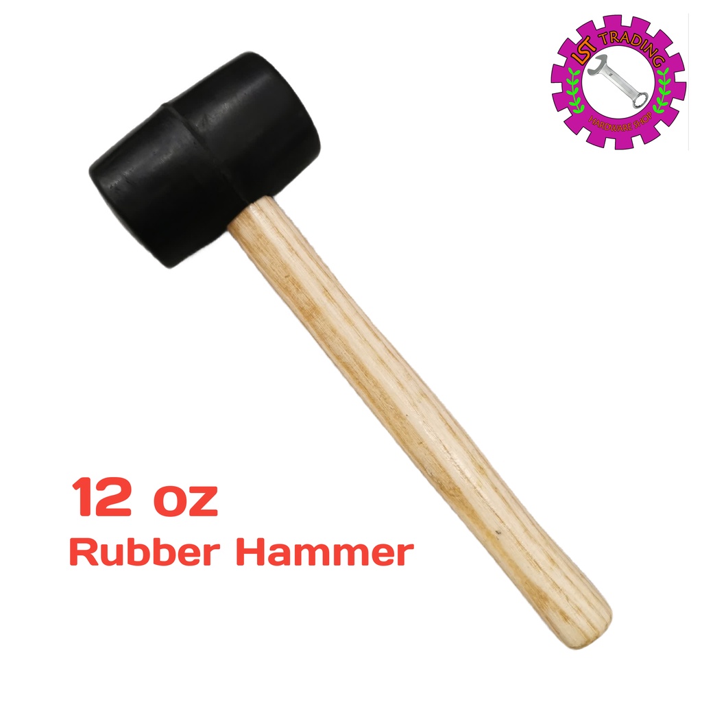 [READY STOCKS] 12OZ BLACK RUBBER MALLET HAMMER / HAMMER GETAH / MERTUN