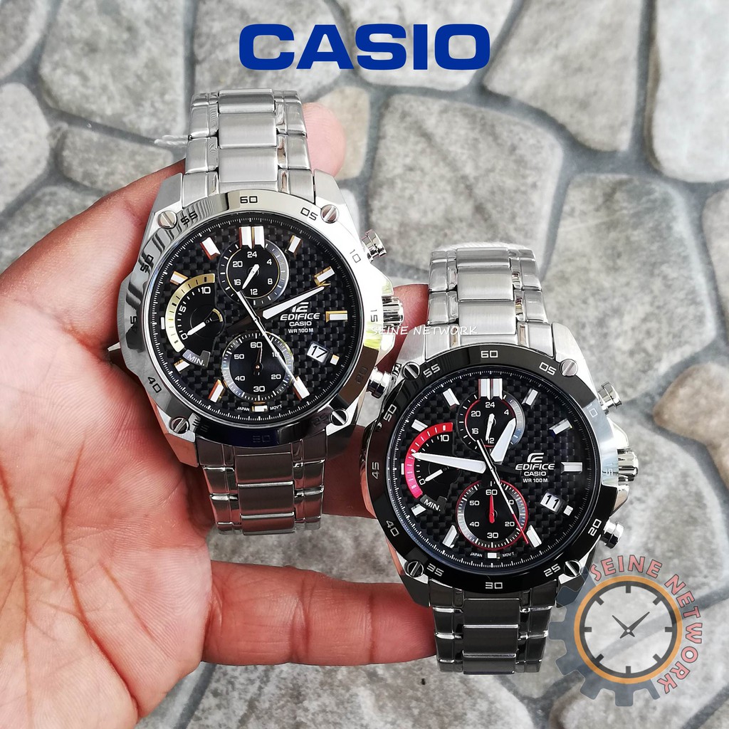 Casio Edifice Ready Stock Men Watch Fashion Casual Analog Stainless Steel Strap Waterproof Jam Tangan Lelaki Efr 557cd Shopee Malaysia