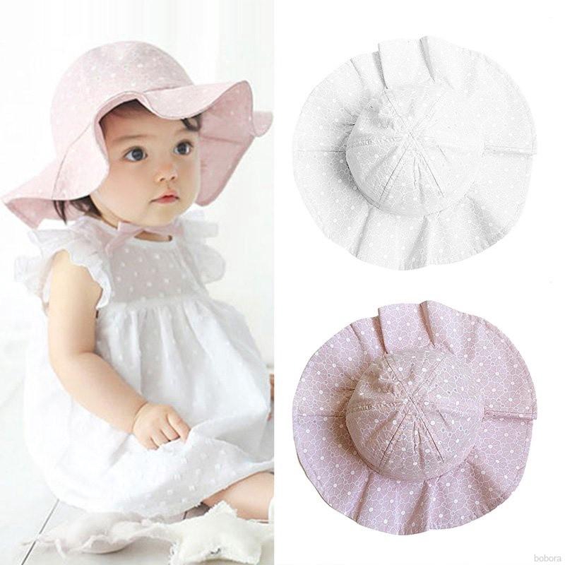 baby girl white bucket hat