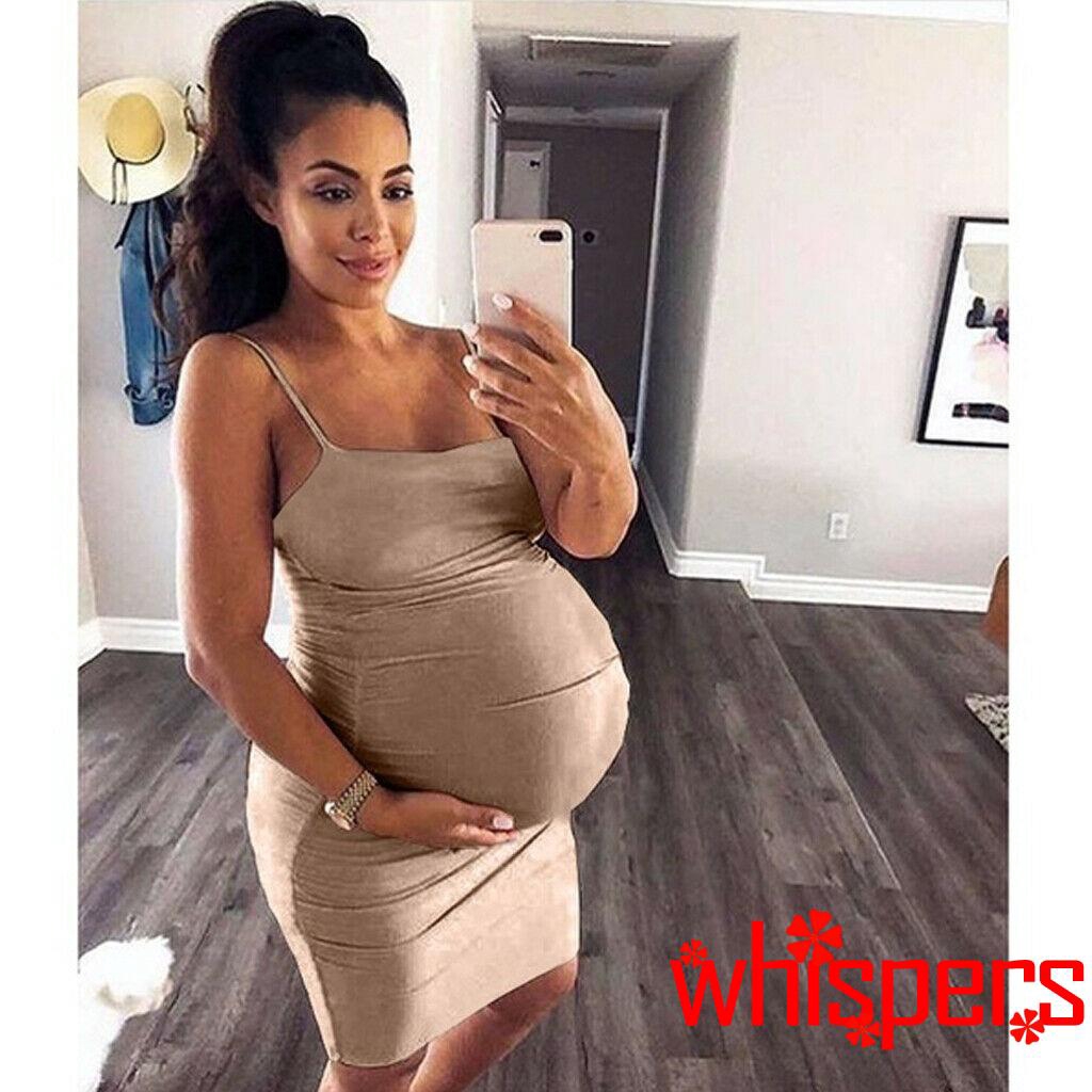 Iew Sexy Maternity Maxi Dresses Pregnant Women Dress Clothes Shopee Malaysia