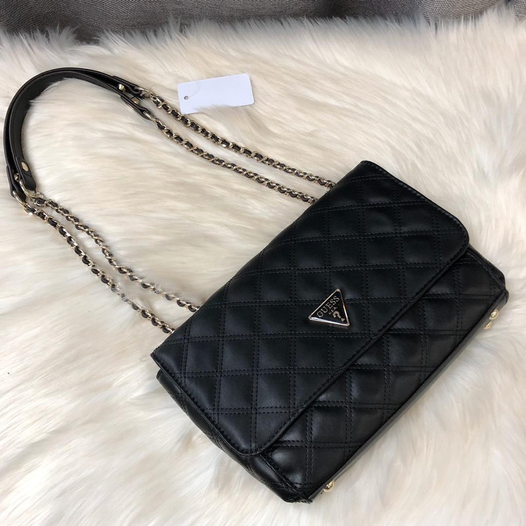 Guess Women's Crossbody Sling Bag- Black (Without Dust Bag) | Shopee ...