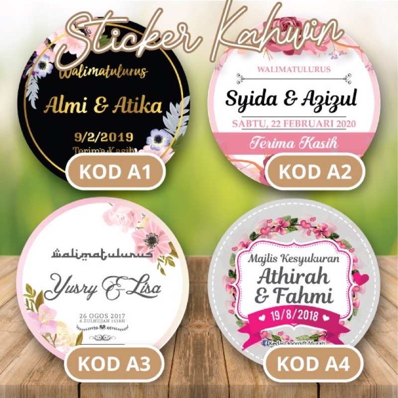 Sticker Kahwin / Sticker Shopee Malaysia