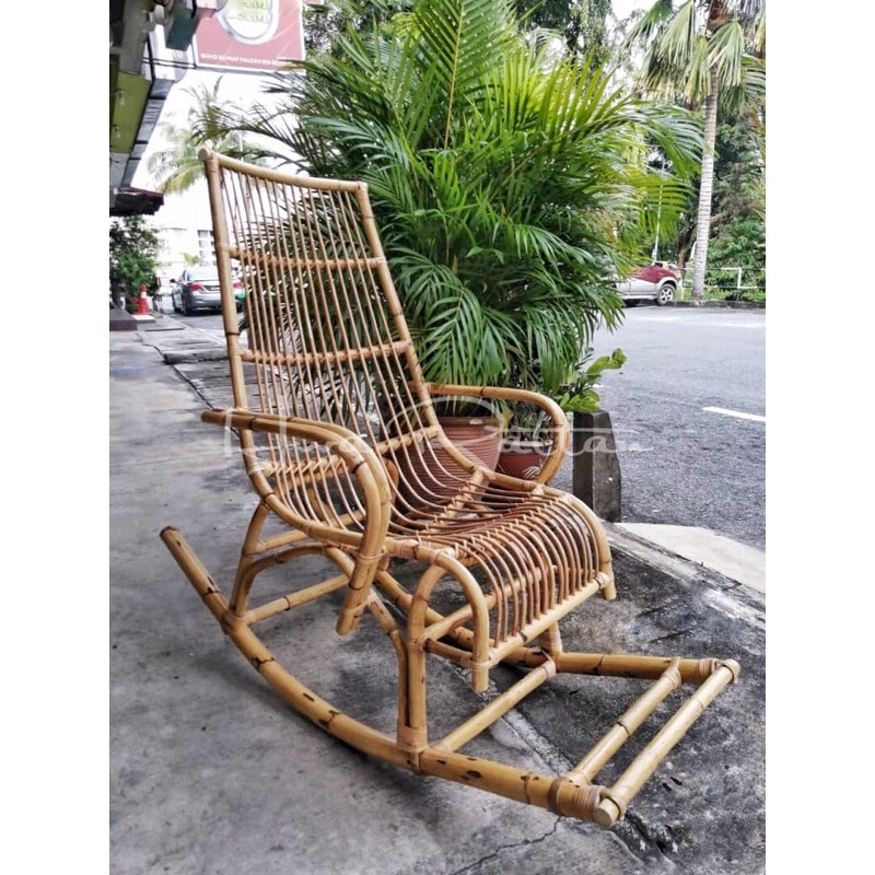 Rocking Chair Adult Rattan Rocking Chair Big Kerusi Goyang Rotan Orang Dewasa