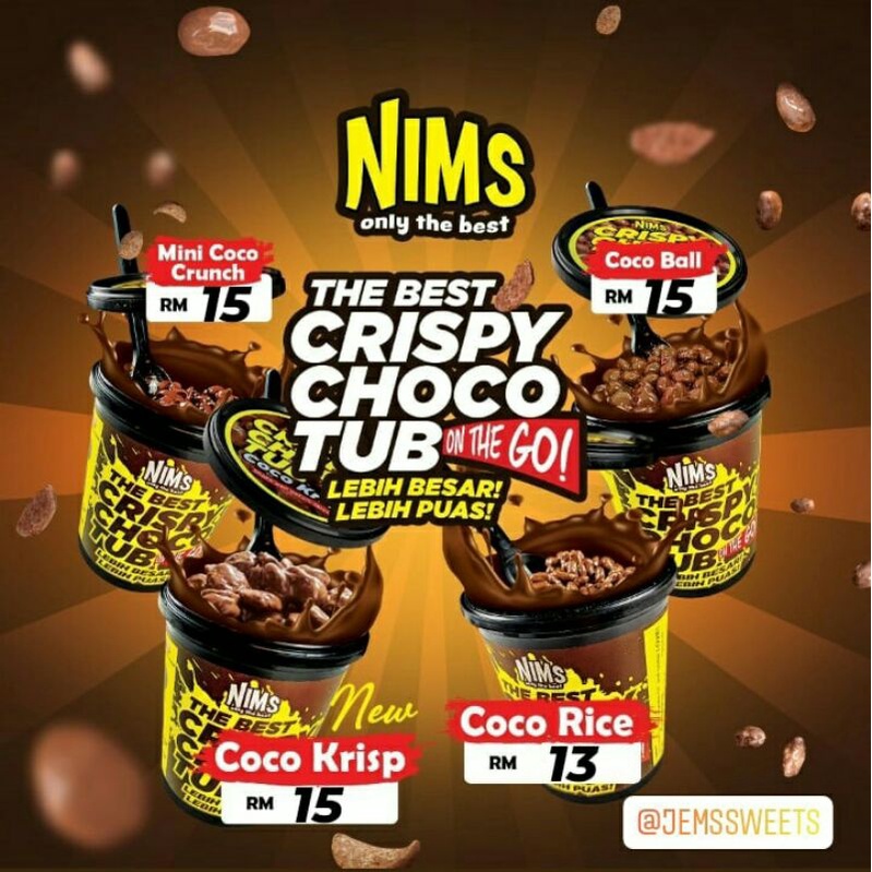 Buy Nims Choco Tub Chocojar Viral Crunchy Cereals Coated With Melted Chocolate Cookies Sedap Ready Stock Sale Seetracker Malaysia