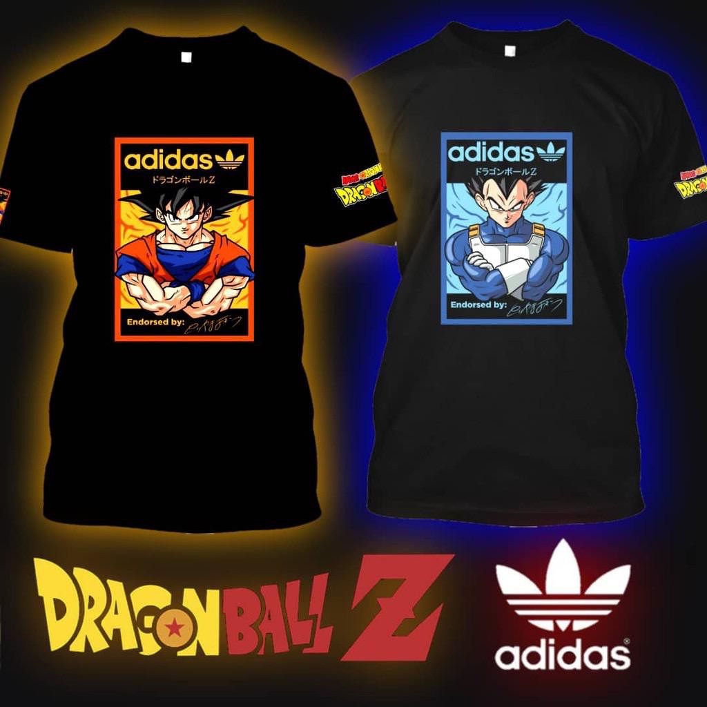 Goku Adidas X Dragonball Z Mens Big Size Short Sleeve Black Graphic Tees Cotton T Shirt For Men Women Couple Set Shopee Malaysia