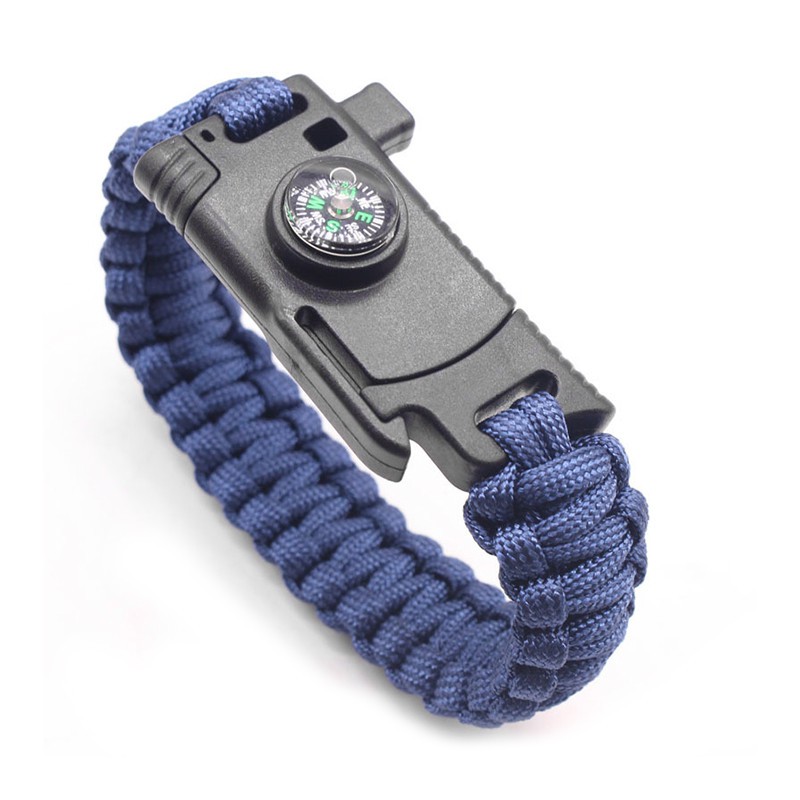 [Local Seller] Outdoor Camping Tools Bracelet Multifunction Outdoor Survival Gear Escape Paracord Bracelet Flint &amp; Whist
