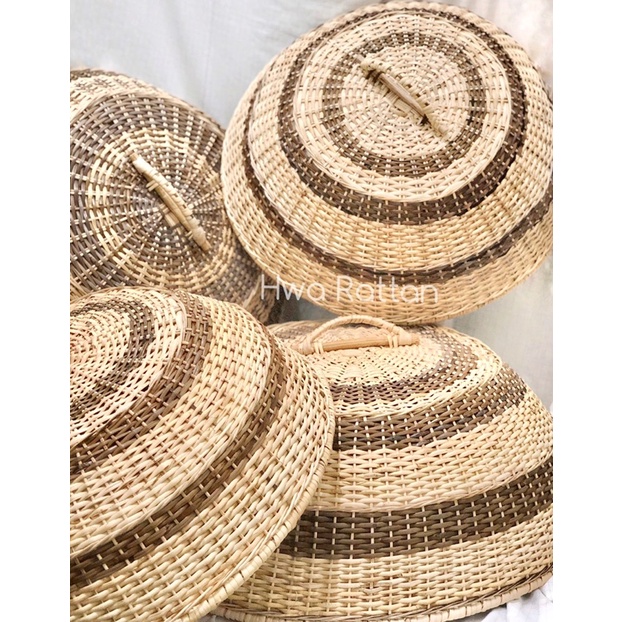 Round food cover / Rattan dish cover / Tudung saji rotan bulat / Tudung