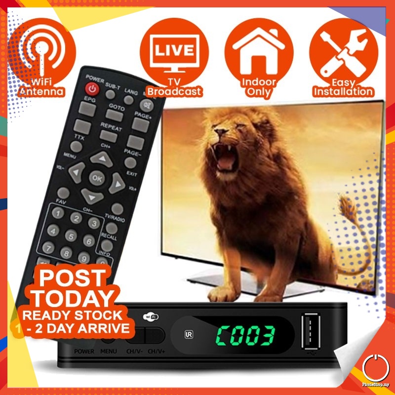 Buy 𝗙𝗨𝗟𝗟 𝗦𝗘𝗧 Combo Wifi Decoder Dokoder Dvb T2 Mytv Digital Tv Box Full Hd Receiver Antenna Channel My Freeview Uhf Antenna Seetracker Malaysia