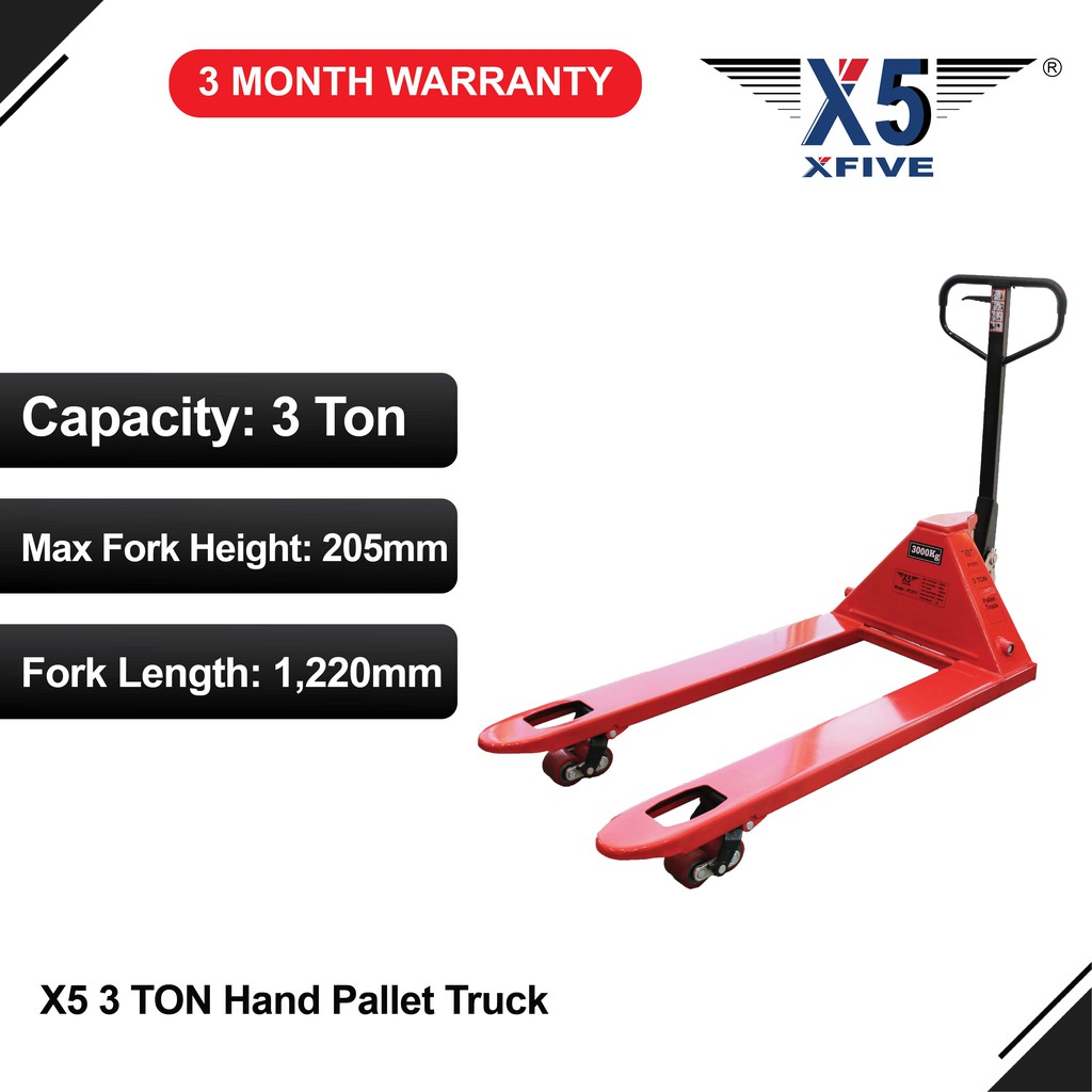 [X5] 3 Ton Heavy Duty Hand Pallet Truck Manual Pallet Jack Hand Trak