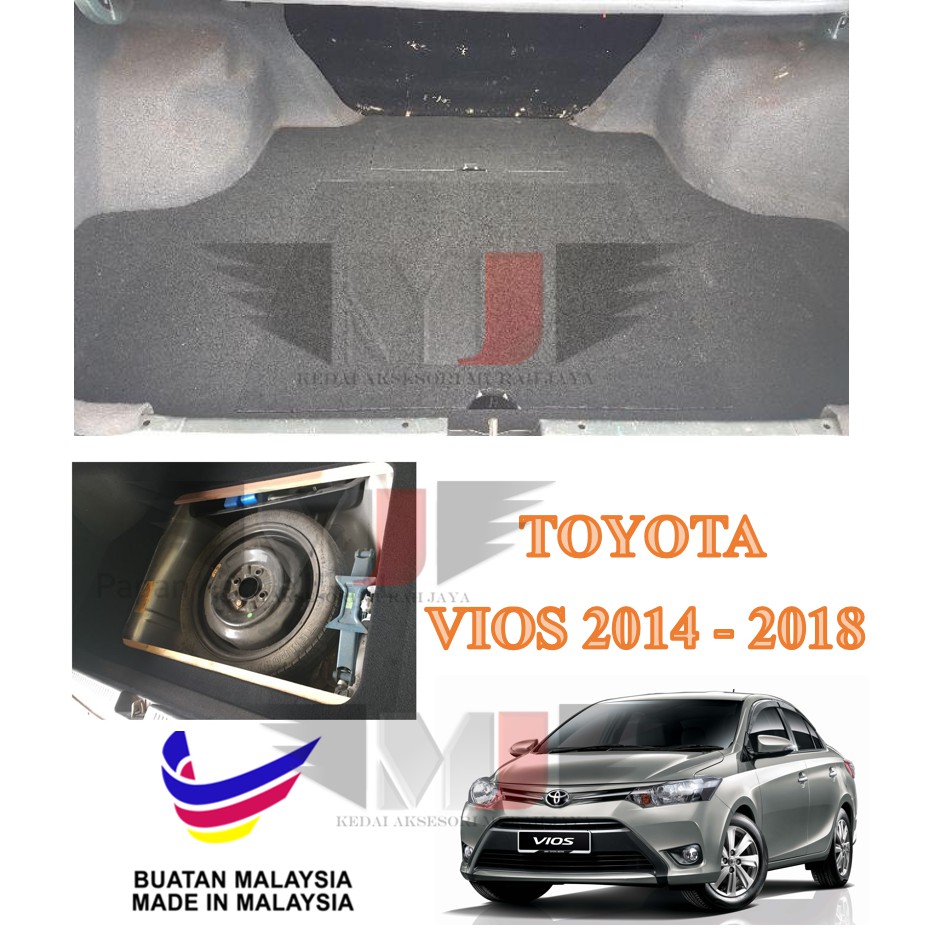 100% Buatan MALAYSIA TOYOTA Vios 2014 - 2018 PAPAN TAYAR SPARE (SPARE TYRE BOARD) BOOT BOARD FLOOR BOARD