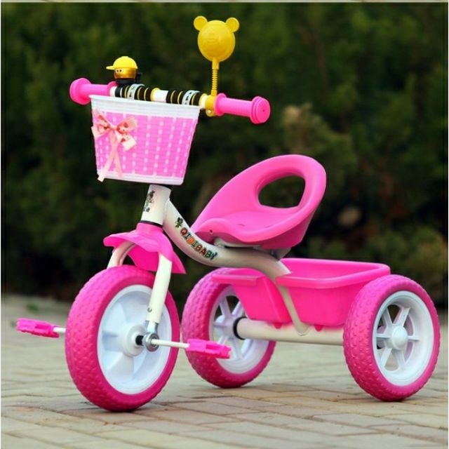 Tricycle Metal Frame with Basket Bicycle Kids Outdoor Basikal Budak