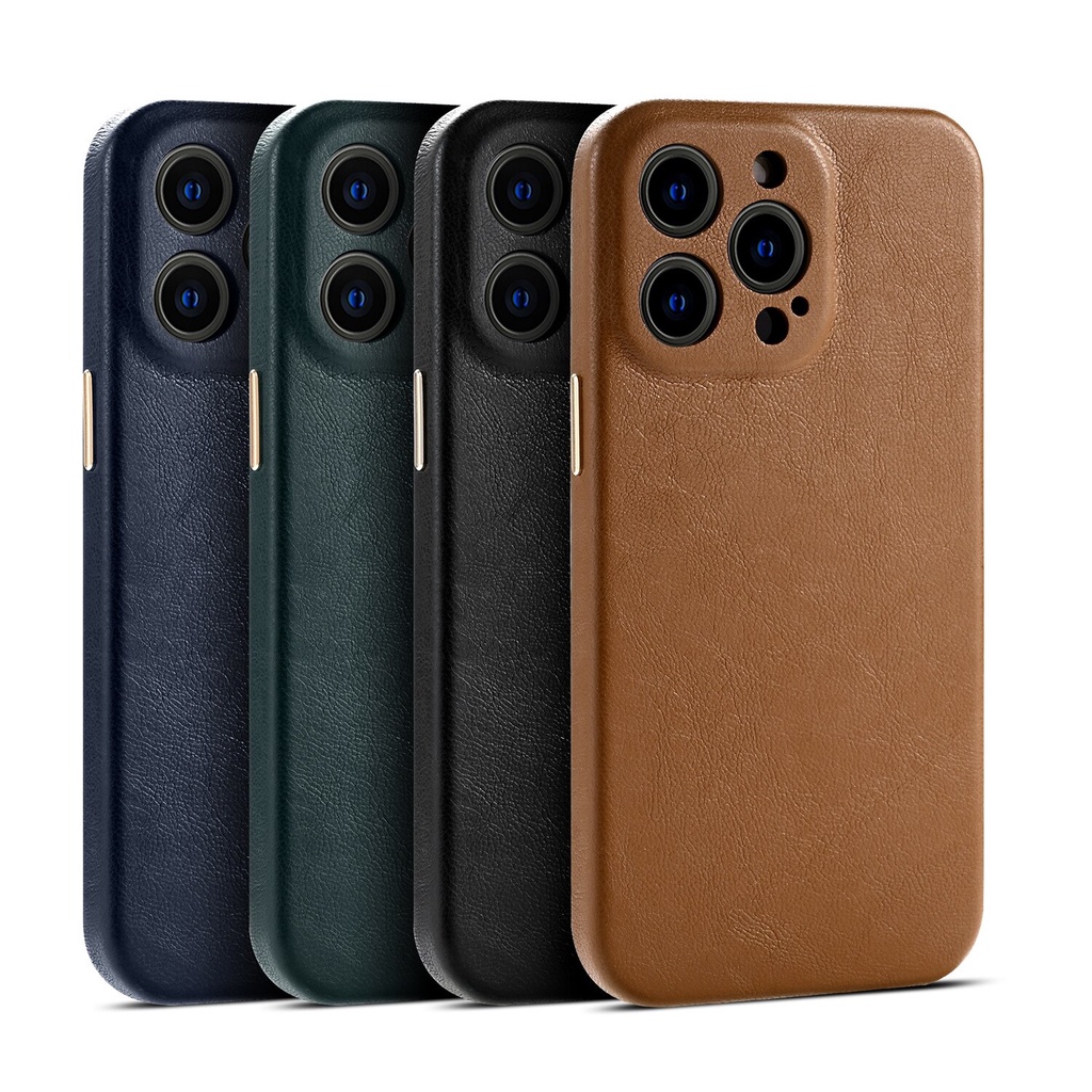 Genuine Leather Case for iPhone 13 Pro Max 13 Mini 14 Pro Max Plus