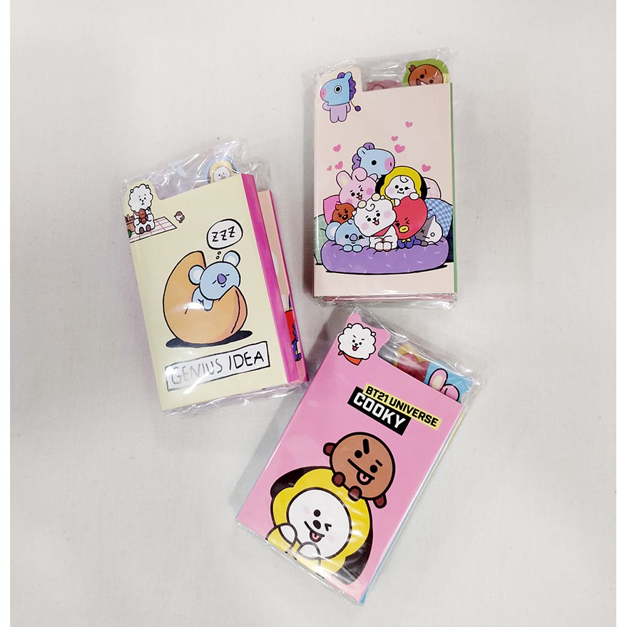 Bt21 Memo Pad Bts Notepads K-pop Korean Stationery