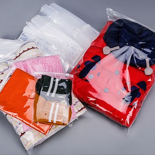 (print logo)Zipper Plastic Bag Transparent Frosted Clothing Bag Plastic Packaging Bag Sealed Storage Bag Ziplock Bag