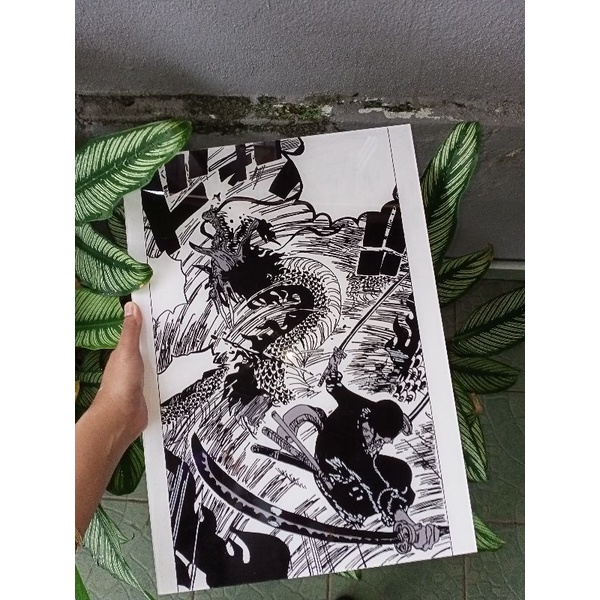 *ready stock* Roronoa Zoro manga panels/ anime glass painting/one piece