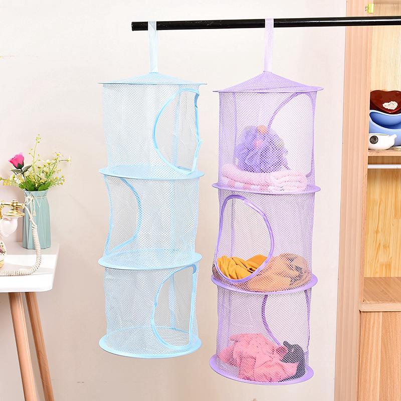 Storage Solutions 3 Shelf Hanging Storage Net Kids Toy Organizer Hanging Bedroom Wall Door
