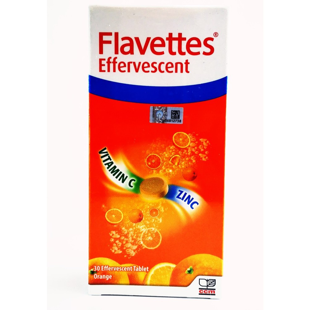 FLAVETTES EFFERVESCENT VITAMIN C 1000mg + ZINC 30s ...